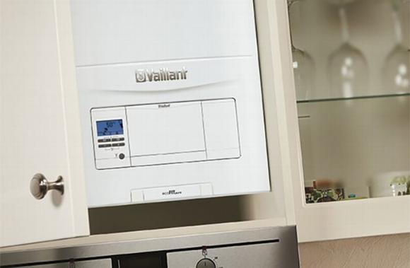 Vaillant boiler in kitchen cupboard